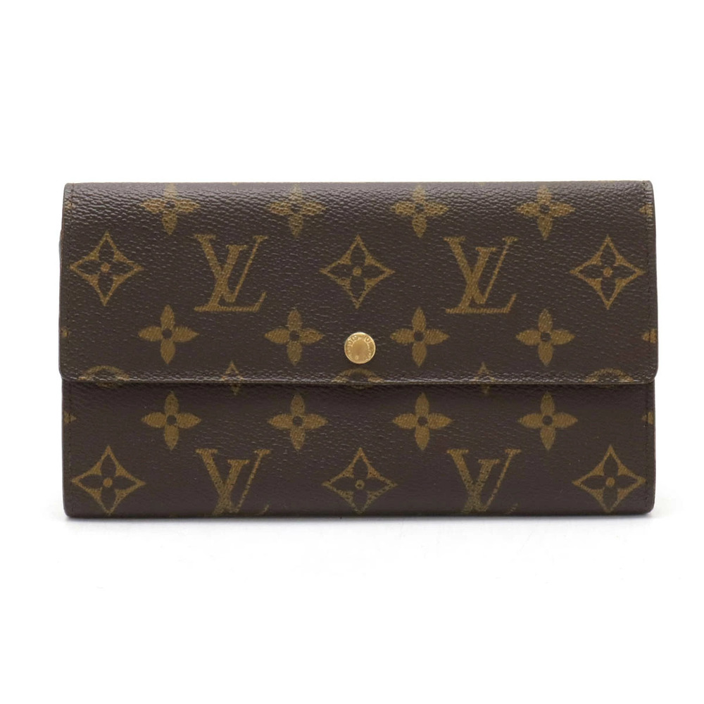 LOUIS VUITTON Monogram Pochette Portemonnaie Credit Bi fold Long Wallet
